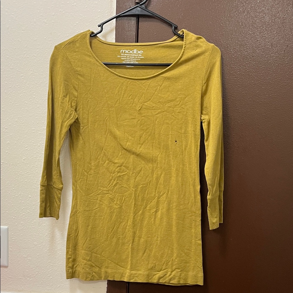 Mustard Long Sleeve Women's Top